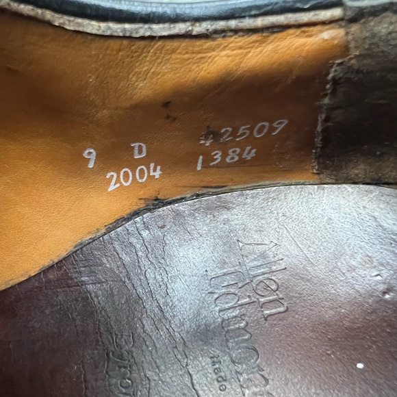 Allen Edmonds Byron Black Cap-Toe Oxfords Dress Shoes 9 D - Picture 11 of 15